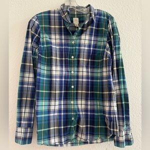 Green Plaid Boy Fit Women’s Shirt